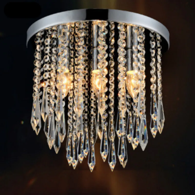 Современная мода роскошный круглый кристалл Led E14 потолочный светильник для