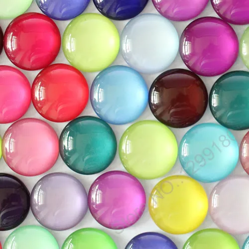 Базовый Кабошон из разноцветного стекла с плоской задней поверхностью 25 мм