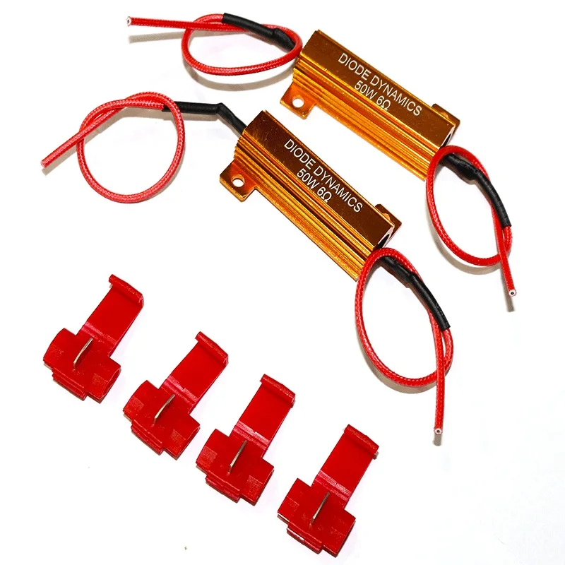 

2pcs 50W Headlight Turnlight Signal Decoder Brake Tail Load Resistor LED Canbus Car Fog Lamps