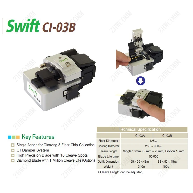 ZHWCOMM оригинальный новый резак для оптоволокна высокого качества Ilsintech|fiber cleaver|fiber