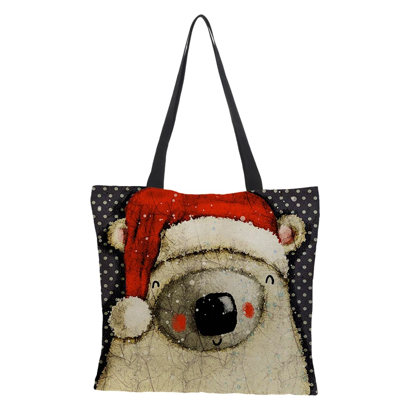 Индивидуальные милые женские сумки с принтом комиксов Льняная сумка-тоут в стиле