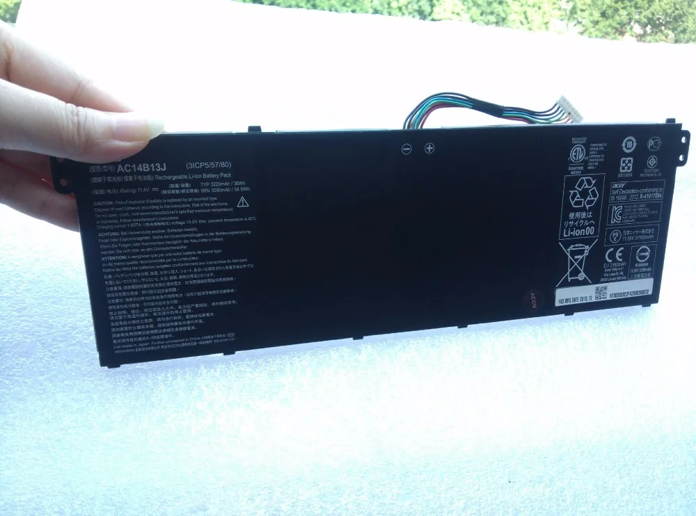 AC14B13J Аккумуляторы для ноутбуков ACER TravelMate B116-MP, Aspire ES1-522, ES 15(ES1-571-P4KB), ES1-331-C40S