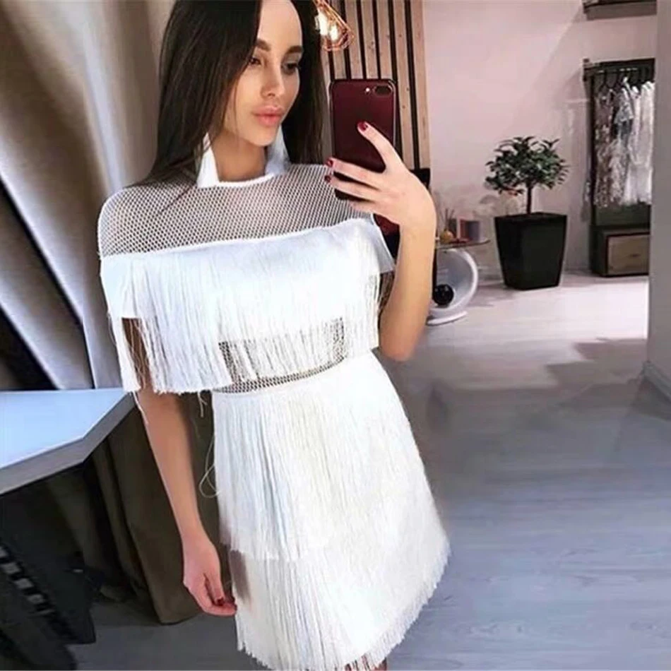 2018 сексуальное облегающее платье с коротким рукавом О образным вырезом шикарные