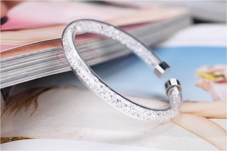 Malanda бренд Кристалл от Swarovski Модные прозрачные Magic Браслеты браслеты для Для женщин свадьбы украшения подарок