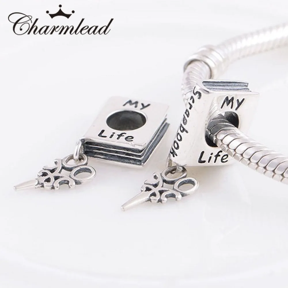 Charmlead 925 пробы Silver My Life Charm Скрапбукинг кулон книга Bead Подходит для европейских