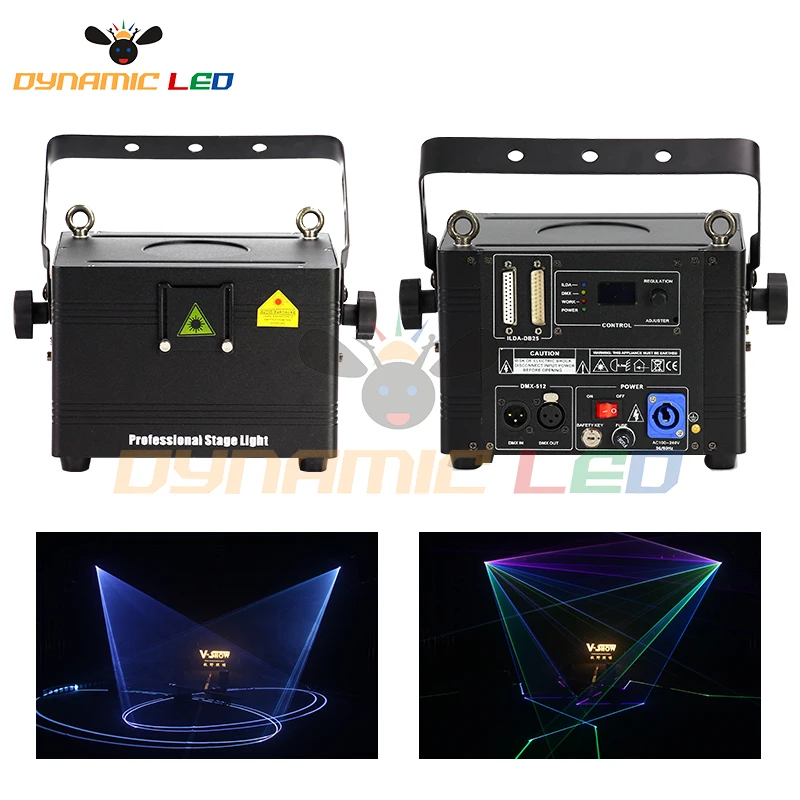 2 шт. Вт RGB анимационный лазерный Dj свет программируемый проектор для сцены диско