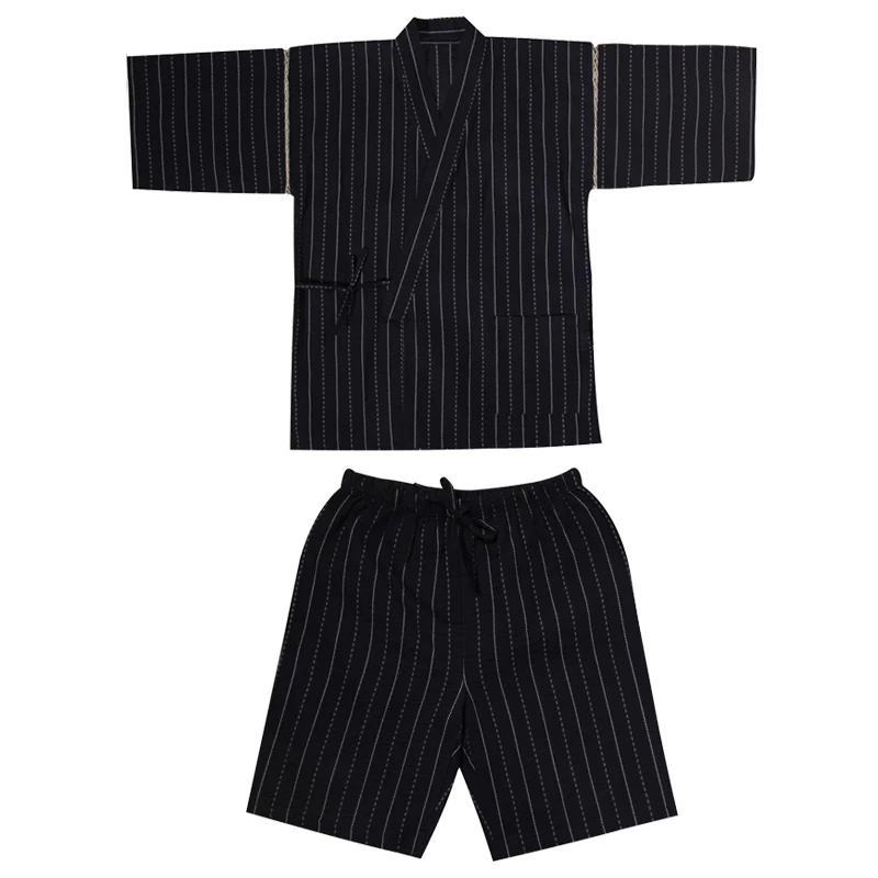 Летнее традиционное японское кимоно для мужчин хлопок Seersuckers Yukata мужской банный