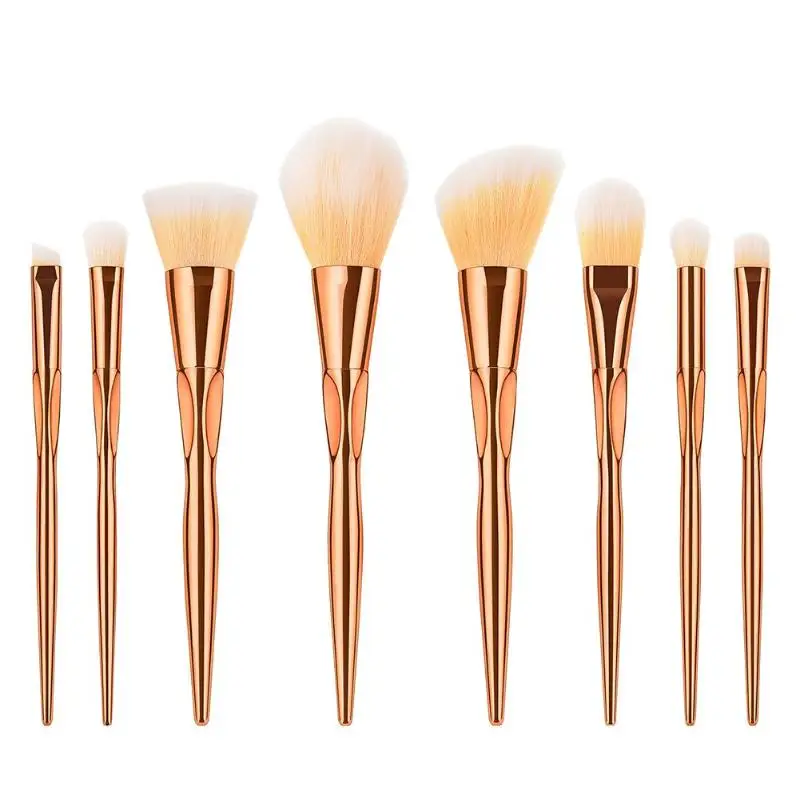 8pcs Yellow 1/6/8/15 шт Профессиональный набор кистей для макияжа комплект Уход за кожей лица основа для макияжа лица Косметическая пудра Румяна Тени для век Карандаш для глаз кисти инструмент помады maquillaje - Handle Color: 8pcs Yellow