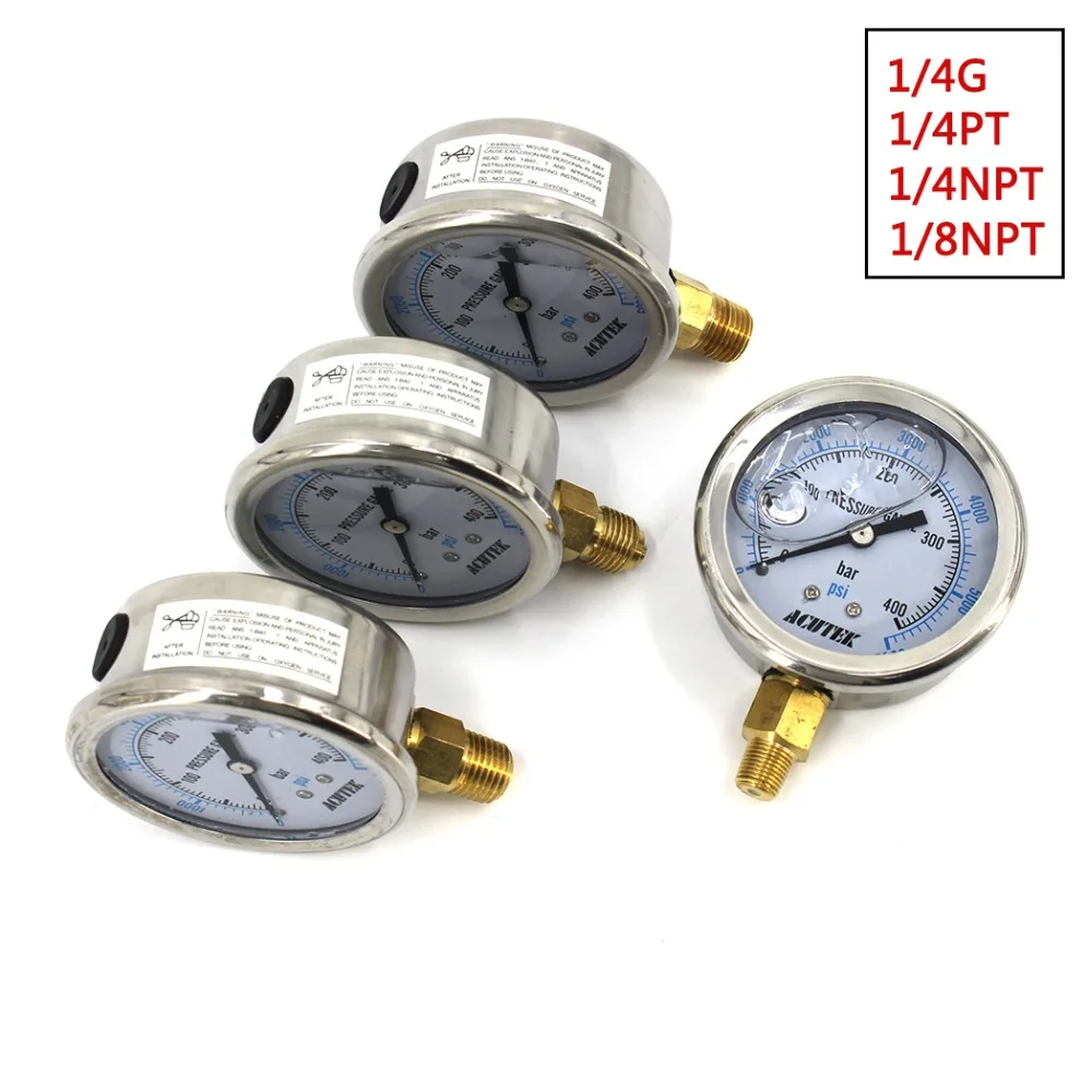 PCP Пейнтбол страйкбол насос 63 мм манометры высокого давления масляные 40 бар 400