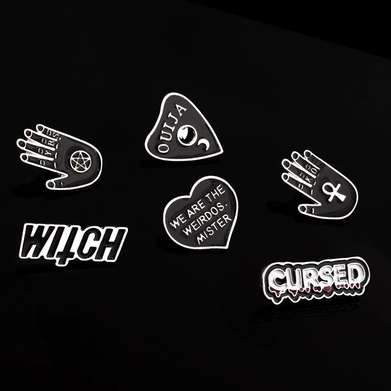 Divination Броши ведьмы для женщин и мужчин заколка с эмалью брошь на пуговицах