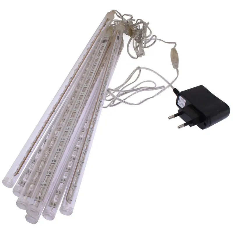 High Quality 30cm LED Christmas Lights Outdoor Meteor Rain Light For Wedding Decoration 144leds 8 Tubes 85-220V EU&US Plug | Лампы и