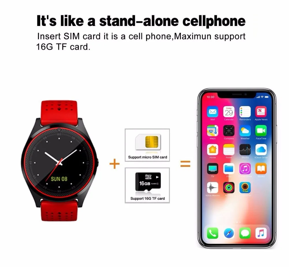 2018 Best Fashion Smart Watch with Camera Bluetooth Touch Screen Sports Fitness Tracker Step Counter for Men Women Smat | Электроника