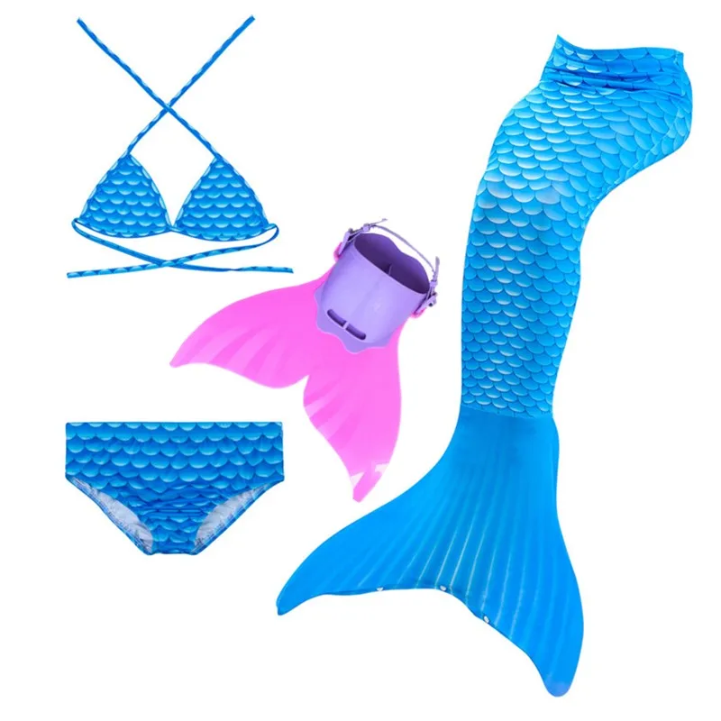 Детский плавательный Русалка Моноласты хвосты для купания ребра Карнавальный