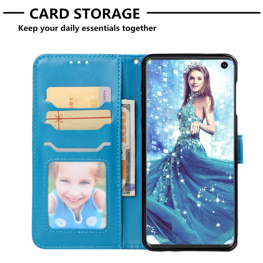 Чехол Кошелек IQD для Galaxy S10 S9 S8 Plus S10e M20 M10 откидной защитный чехол из искусственной
