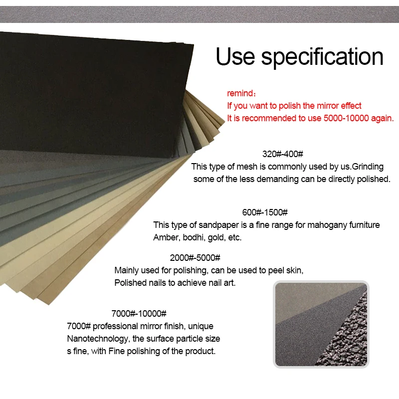 50PCS 230*93 mm Sanding Paper Sandpaper 320-10000 Grit Wood Polishing Tools Wet And Dry Sand Grinding Abrasive | Инструменты