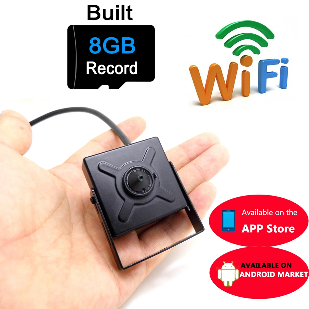 Мини камера видеонаблюдения 720p HD wi fi самая маленькая беспроводная 8G слот карты