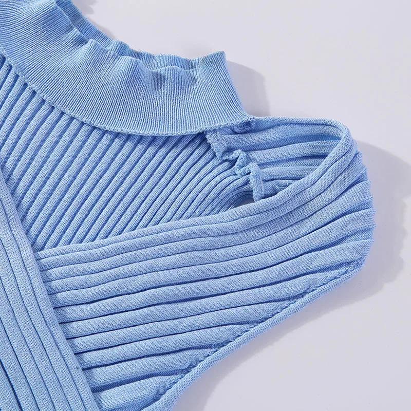 ZHYMIHRET Summer V Neck Halter Ribbed Tank Tops Women Knitted Wrap Ruched Festival Sexy Neon Crop Tops Female Haut Femme