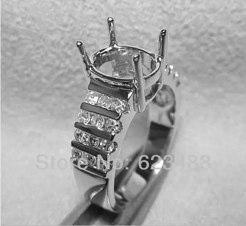 

CUSTOMIZING JEWELRY SOLID 14kt WHITE GOLD Diamond SEMI MOUNT RING