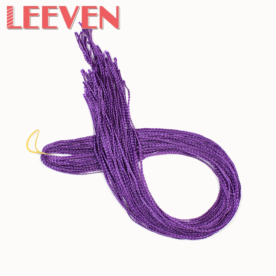Leeven, 28 дюймов, косички, длинные, цветные, синтетические, Zizi Box, косички, вязанные, для наращивания волос, розовые, фиолетовые, 45 г