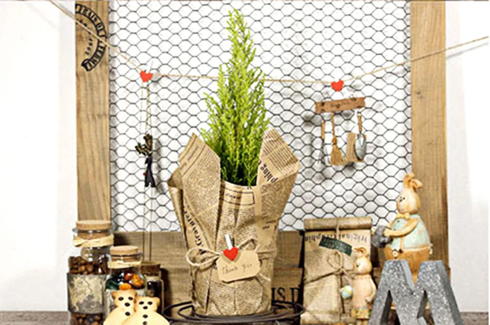 Газетное украшение оберточная бумага подарочная обертка Двусторонняя Рождественская вечеринка Декор