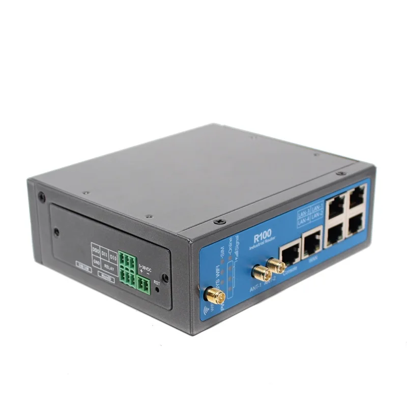 Поддержка порта I/O R100 промышленный 4G Wi Fi роутер с разъемом для Sim карты Ethernet