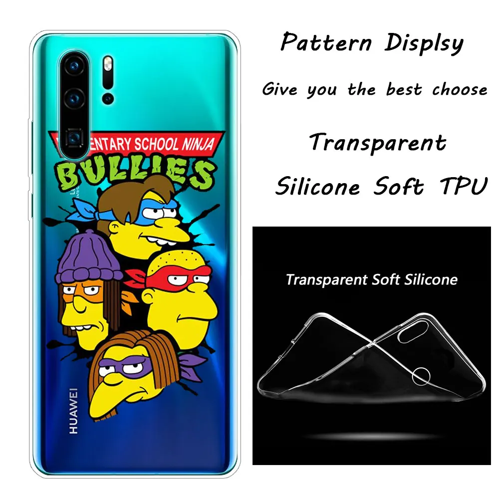 001 Горячий Los Simpsons Мягкий силиконовый чехол для телефона huawei P30 P20 Pro P10 P9 P8 Lite P Smart Z Plus NOVA 3 3i Модный чехол - Цвет: 001