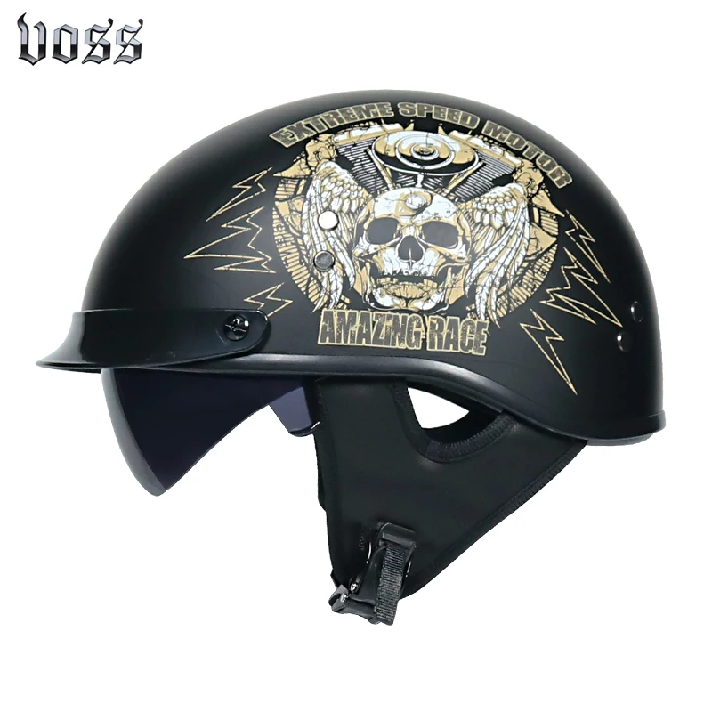 Полулицевой мотоциклетный шлем в стиле ретро рыцарский крейзер чоппер со