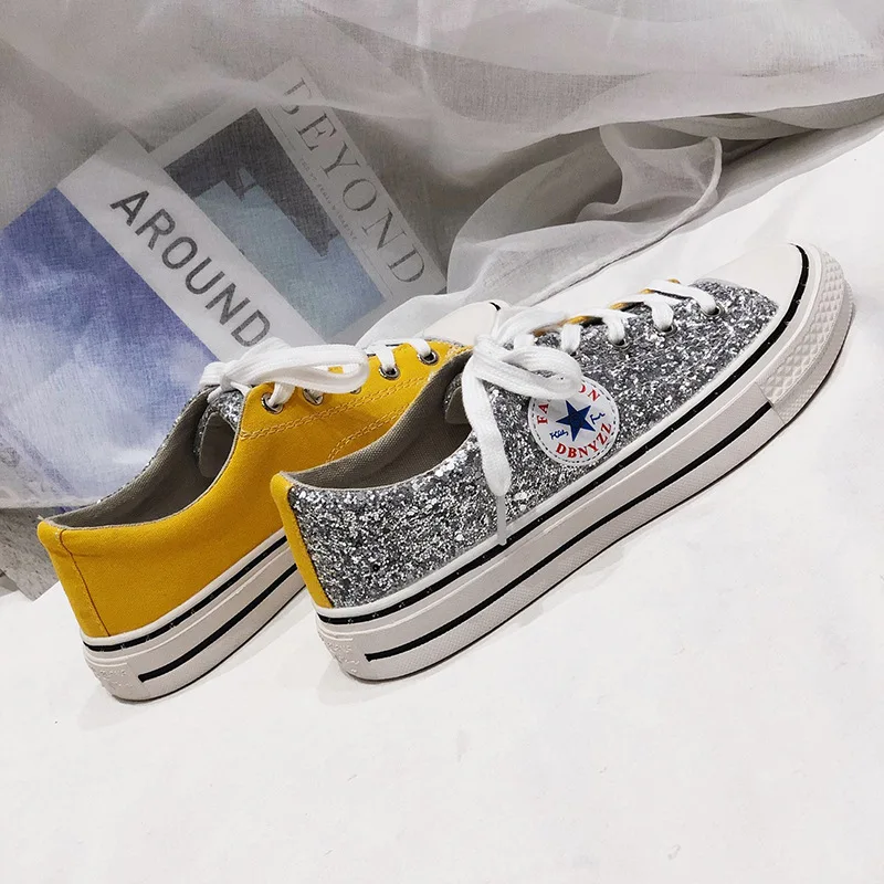Shoes Woman 2019 Spring/summer women's sneakers Camouflage Splice Canvas Lace-Up Round Toe Ladies's Cinderella Shoe | Обувь