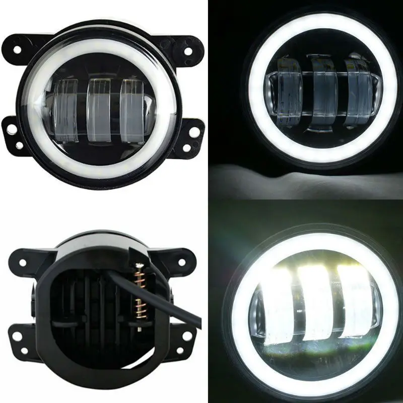

1 Pair Fog Lights 4Inch 30W Round LED Passing Offroad Fog Lamps For Jeep Wrangler JK TJ LJ Grand Cherokee Dodge Charger Magrum