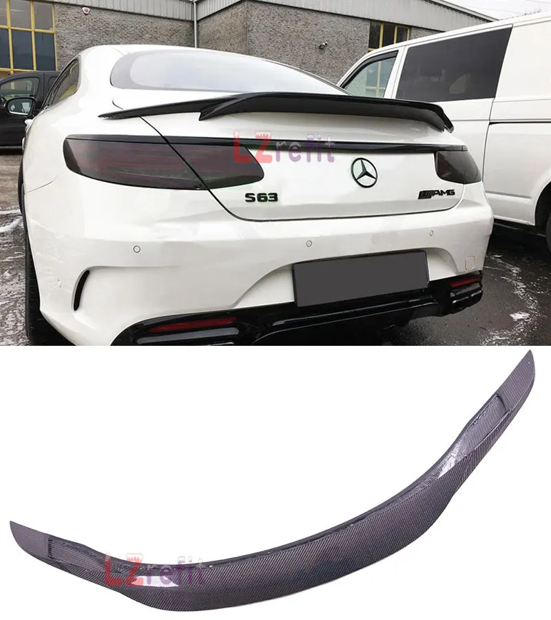 Реальные корпус из углеродного волокна спойлер для Benz C217 S-Coupe S320 S400 S550 S63 Amg 2015UP
