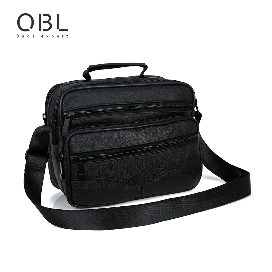 QBL сумки почтальонки из натуральной кожи Мужская Повседневная деловая сумка