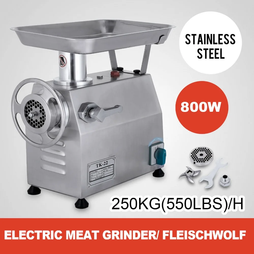 

250kg/h 850W Electric Meat Grinder Stainless Steel 218RPM Electric Meat Grinder