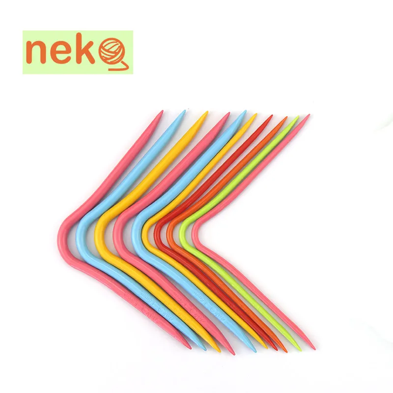 Пластиковая изогнутая двойная заостренная кабельная игла NEKO|cable needles|double point