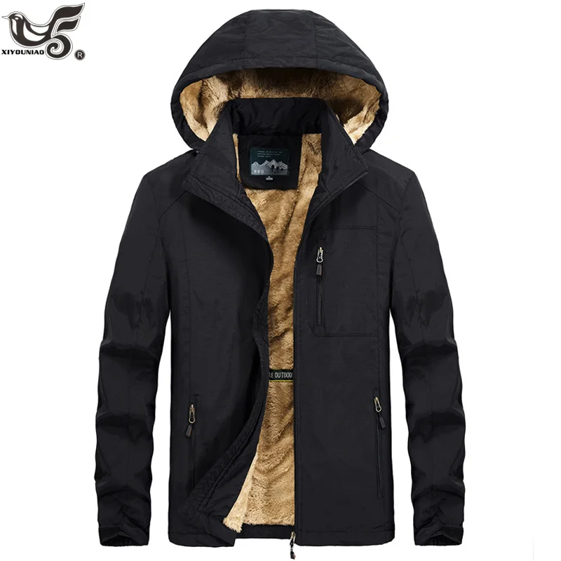 XIYOUNIAO размера плюс M ~ 5XL 6XL зимняя мужская куртка с меховым капюшоном модная теплая