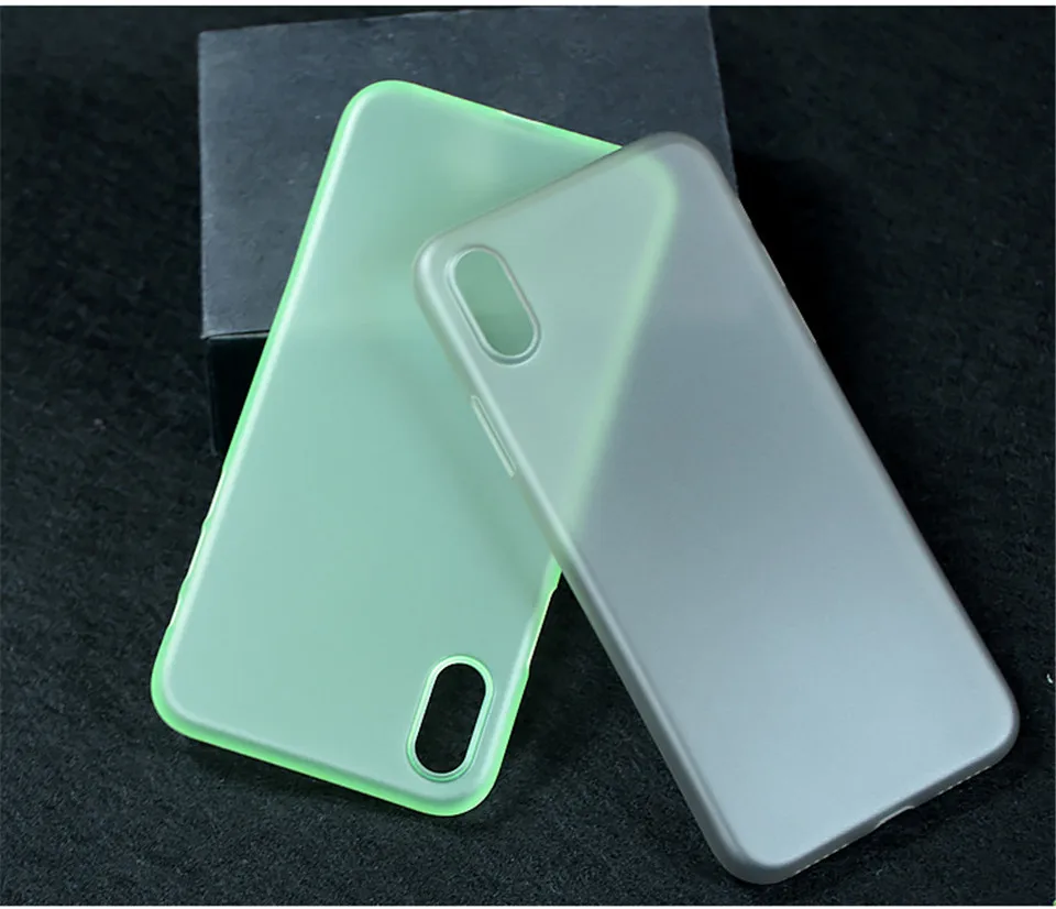 0,3 мм ультра тонкий чехол для iPhone X XR XS Макс Matte Пластик задняя крышка чехол для iPhone х R X S Макс моды чехол