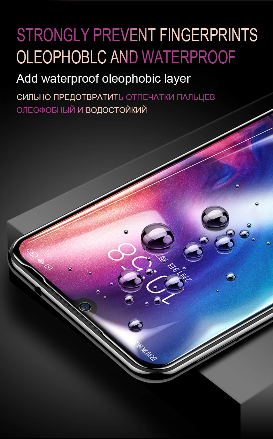 21D полное покрытие из закаленного стекла для Xiaomi Redmi Note 7 5 6 Pro Защита экрана для Xiaomi Redmi 7 6 6A защитное стекло