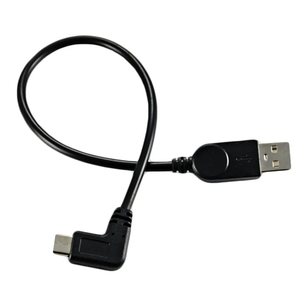 USB с золотым покрытием кабель типа C Righ угол USB C штекер к USB мужской удлинитель 25 см
