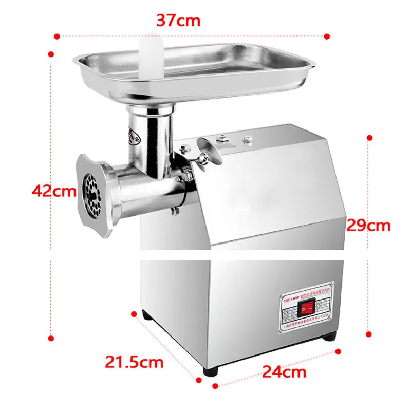 

120kg/hour 220V/110V Electric Commercial meat grinder sausage Stainless ALL steel Meat mincer Vegetable Garlic Spicy grinder