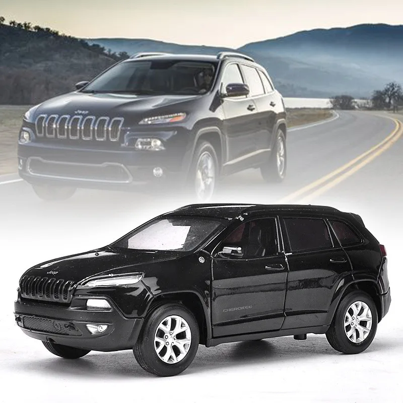 1:32 Сплав jeep-grand cherokee SUV Модель игрушечных автомобилей оттягивающийся звуковой светильник литые под давлением автомобильные игрушки для детей подарки на день рождения
