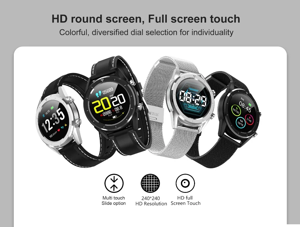 Bluetooth DT28 спортивные Смарт-часы Поддержка сердечного ритма ECG кровяное давление