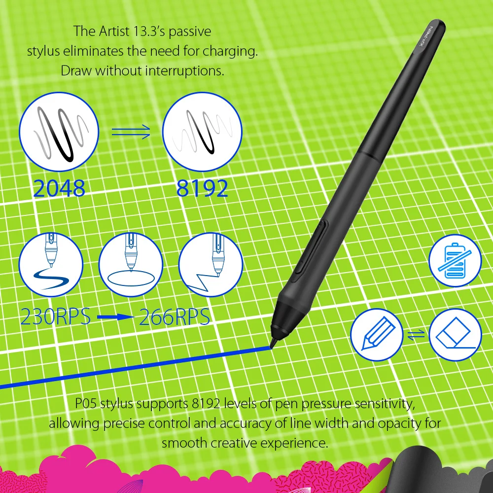 XP-Pen Artist13.3V2 13," ips графический монитор для рисования ручка планшет ручка дисплей с чистым набором и перчаткой для рисования
