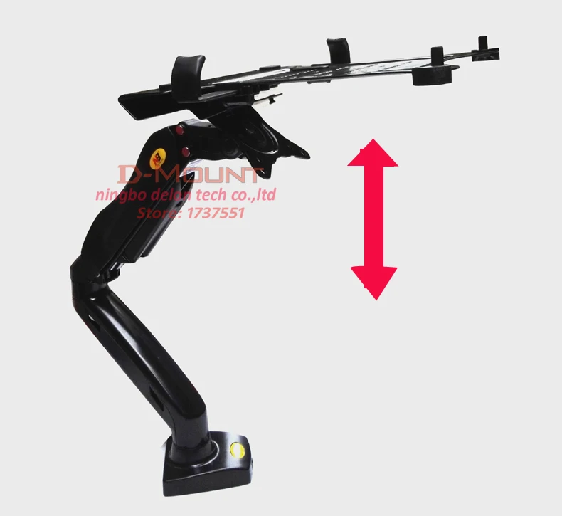 DL-F85T 1"-15,6" Воздушная газовая стойка 2-6,5 кг с 2 USB настольной подставкой для ноутбука с полным движением настольной подставки для ноутбука