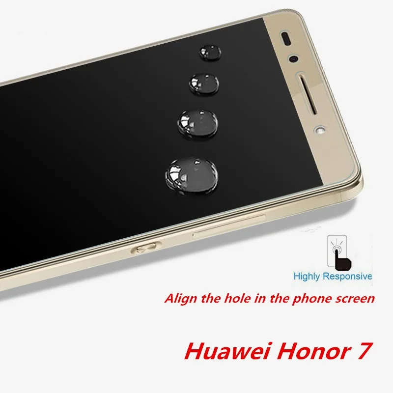 2 Pieces Tempered shockproof Glass For HUAWEI Honor 7 screen protective smartphone toughened case 9H on 5.2 inch thin clear | Мобильные
