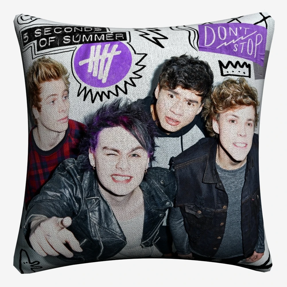 5sos Красивая музыкальная повязка Декоративная Подушка Чехол для дивана 45x45 см