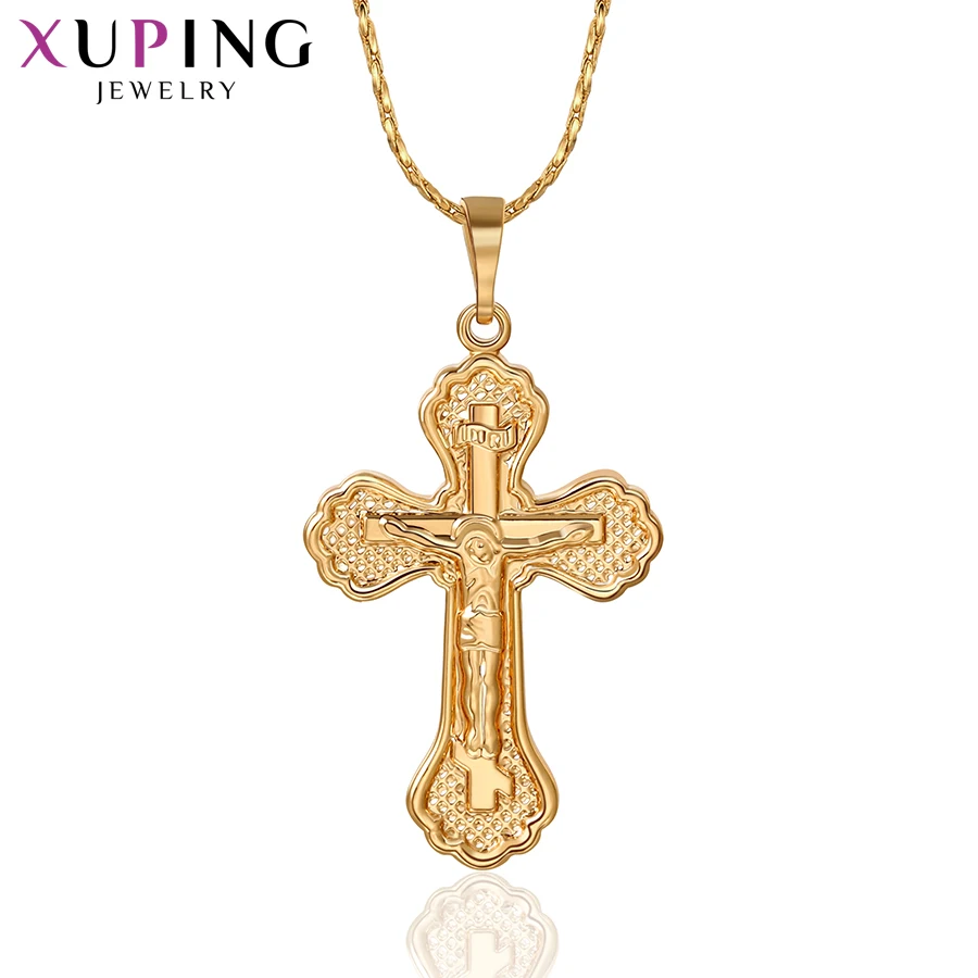 Xuping Jesus Seris крест модный Европейский стиль позолоченный кулон для женщин массивные украшения подарки на Хэллоуин S87-30177