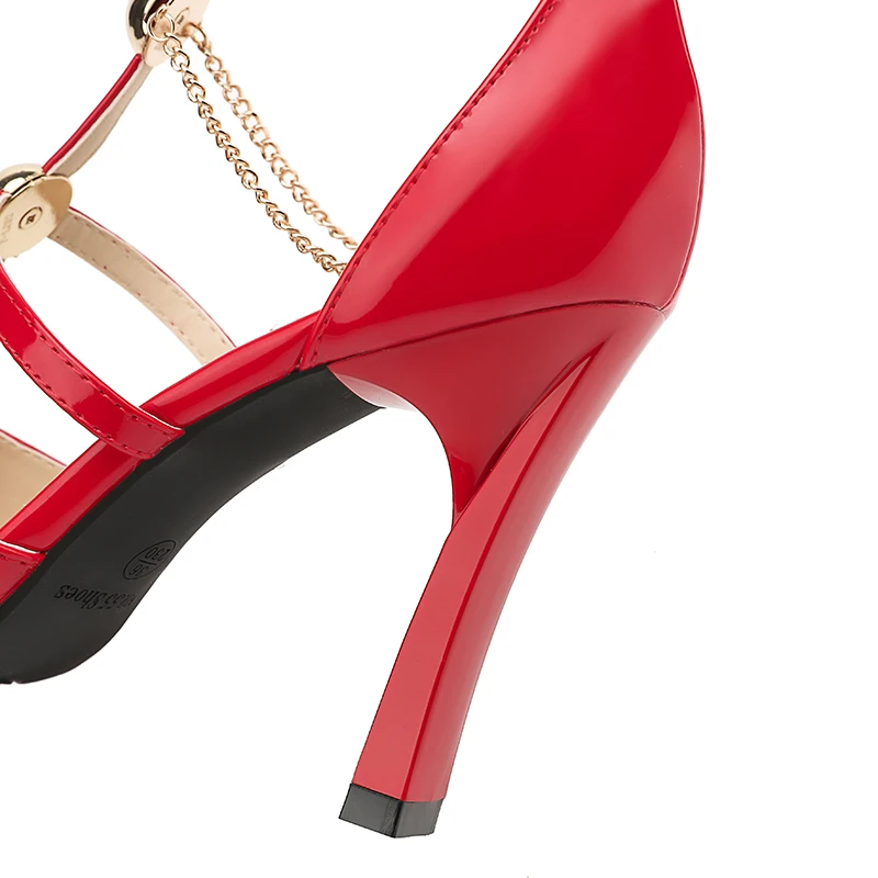 Роскошные летние женские Фетиш блок стабильной на высоком каблуке женский