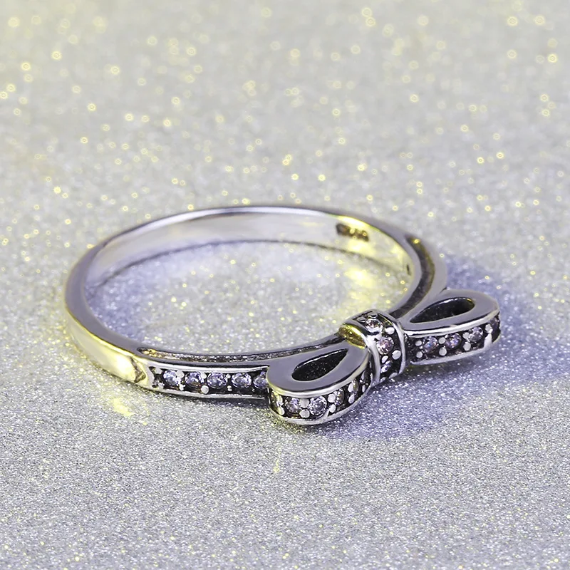 

New 925 sterling silver Vintage Rings Clear Zircon Finger Ring Women Luxury Fashion Engagement Proposal Bands Jewelry