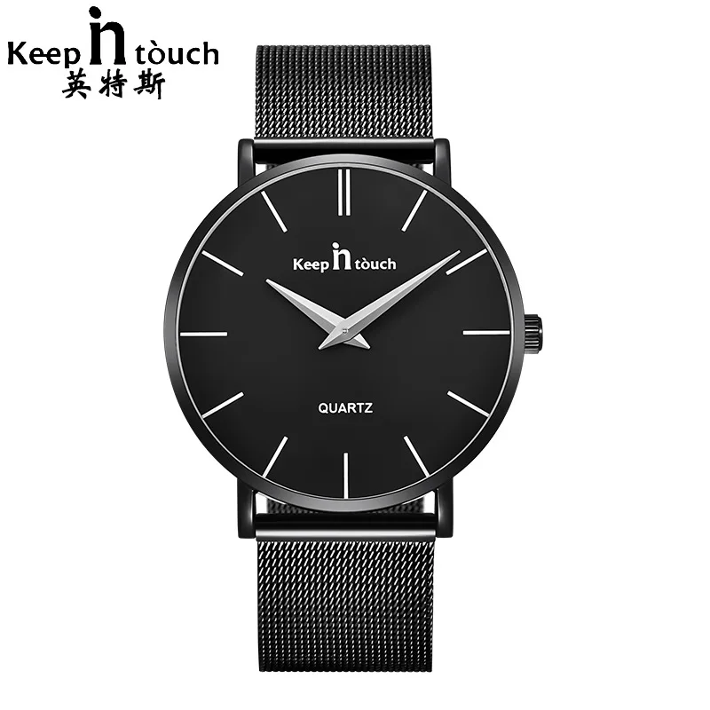 Новинка 2018 Роскошные мужские часы Брендовые ультра тонкие из нержавеющей стали с