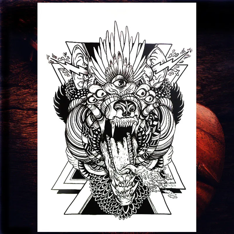 FGHGF геометрические мужские креативные Татуировки женские одноразовые