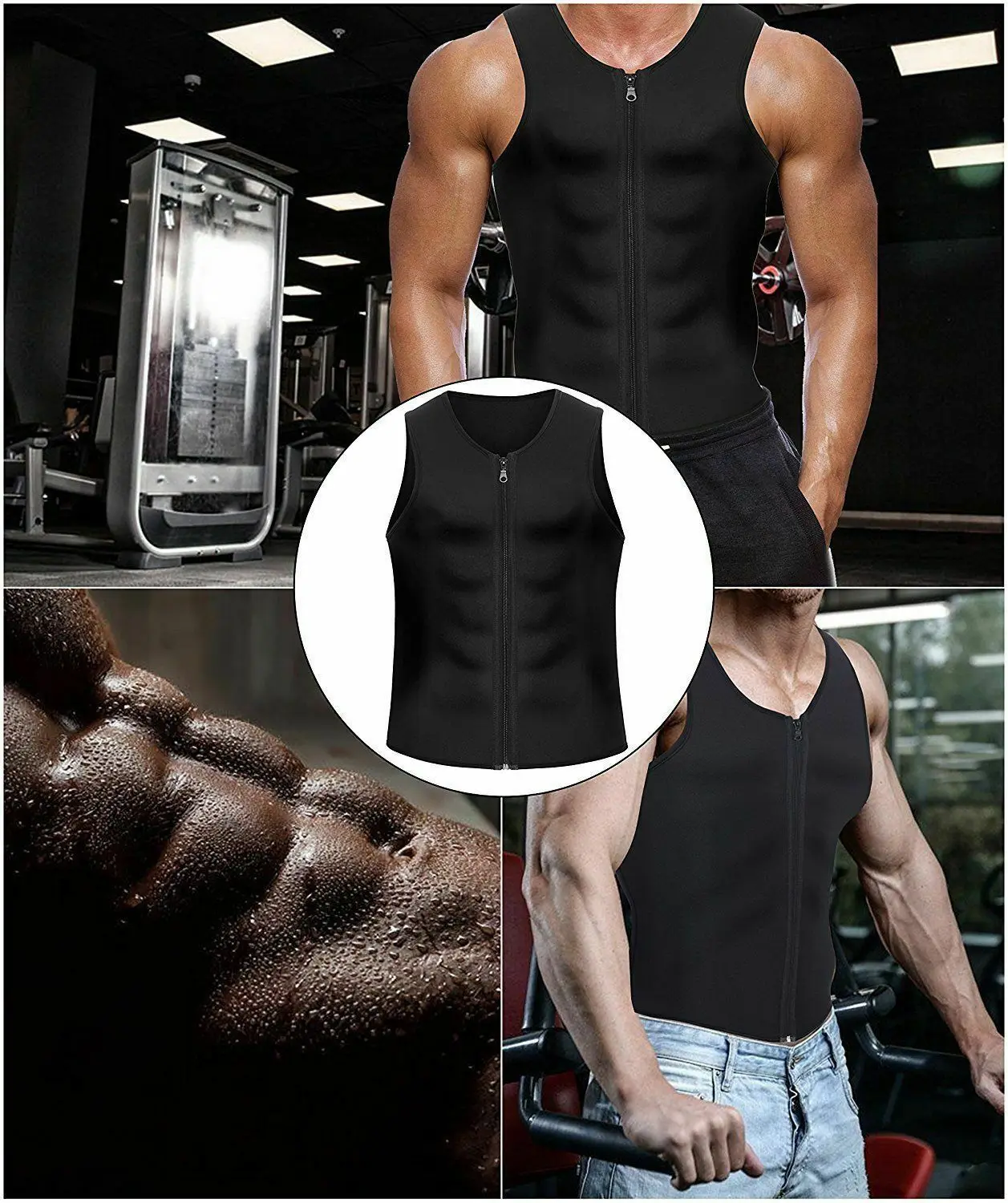 SHAELYN 2019 Mens Slimming Body Shaper Weight Loss Vest | Мужская одежда